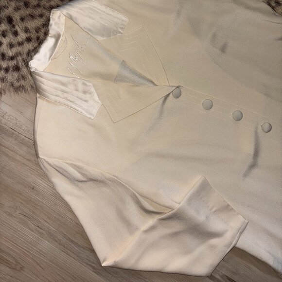 Vintage Peter Nygard Cream Blazer Sz L - Picture 5 of 7